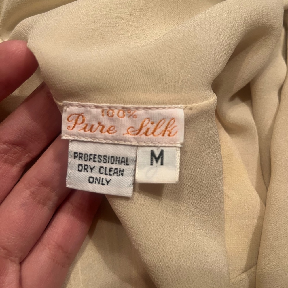 VINTAGE RARE "Fabrice" 80s/90s beaded cream cocktail dress - Picture 6 of 6